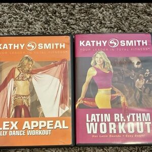 Kathy Smith Work Out - 2 DVD Set-Flex Appeal/Belly Dance & Latin Rhythm Workout